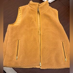 J. Crew Women’s Fleece Vest in Mustard Yellow